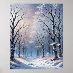 Serene vinterskog poster
