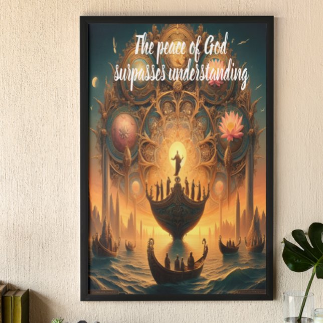 Serene Voyage: Drivning av båtar på Vatten Poster (Skapare uppladdad)