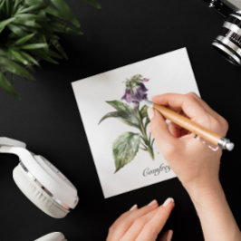 Serene Watercolor Comfrey, anpassningsbar Julkort