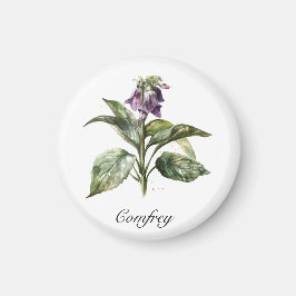 Serene Watercolor Comfrey, anpassningsbar Magnet
