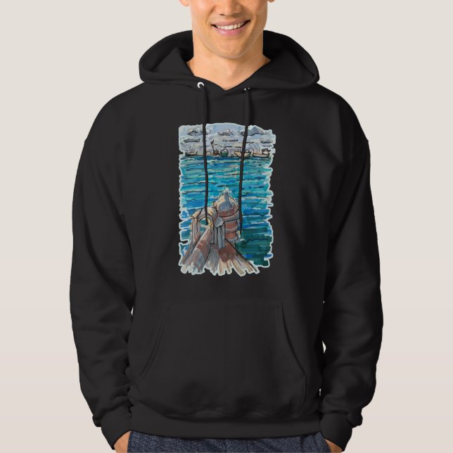 Serene Waterscape i San Juan de Ulua, Veracruz Hoodie (Framsida)