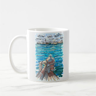 Serene Waterscape i San Juan de Ulua, Veracruz Kaffemugg
