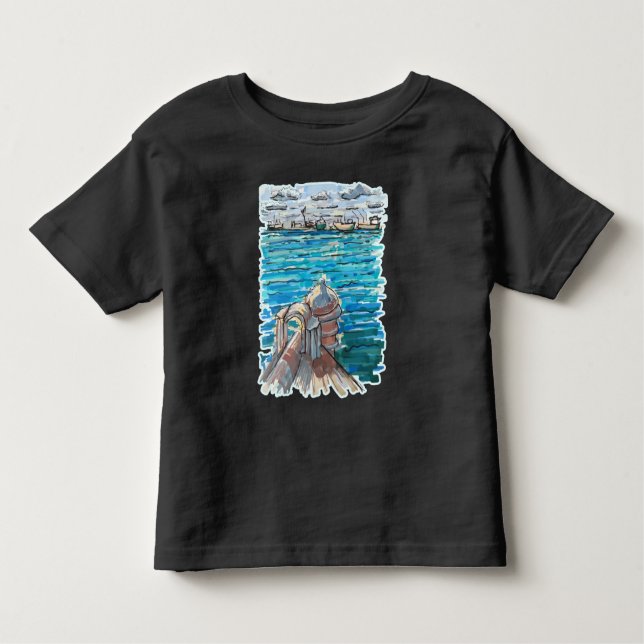 Serene Waterscape i San Juan de Ulua, Veracruz T Shirt (Framsida)