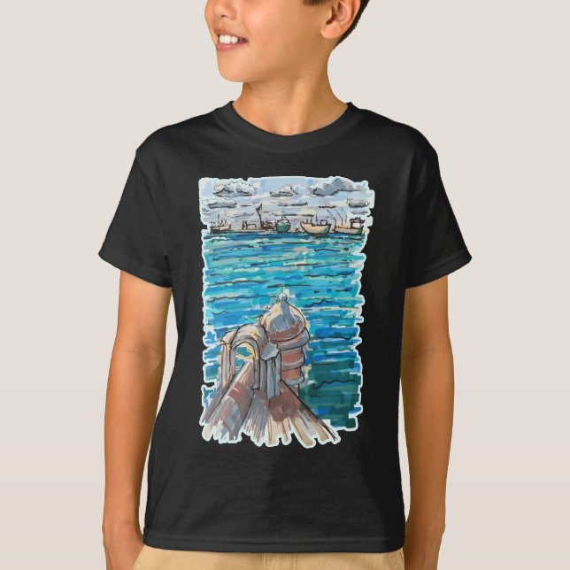 Serene Waterscape i San Juan de Ulua, Veracruz T Shirt (Framsida)