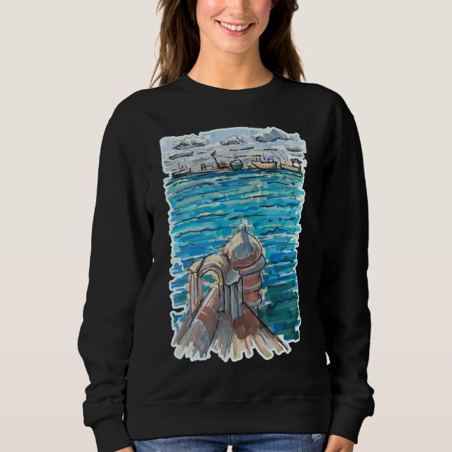 Serene Waterscape i San Juan de Ulua, Veracruz T Shirt (Framsida)