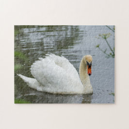 Serene White Svan Jigszle Puzzle Pussel