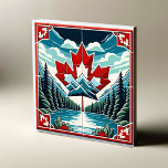 Serene Wilderness: Captivating Canadian Landcape Kakelplatta<br><div class="desc">Vi introducerar "Serene Wilderness", vår senaste kvadratiska keramiska platta som kapslar in de kanadensiska utomhusdjurens andningsskönhet. I biet kommer kärnan av Kanada in i ert hem, med en fantastisk symmetrisk utformning som visar de stora bergen, krossar de gröna skogarna, de serene vattenvägarna och det ikoniska röda maple löv. Den här...</div>