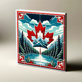 Serene Wilderness: Captivating Canadian Landcape Kakelplatta