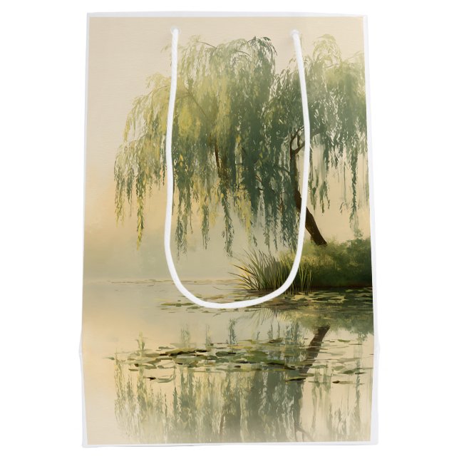 Serene Willow Tree Reflection Nature Art (1) (Baksidan)