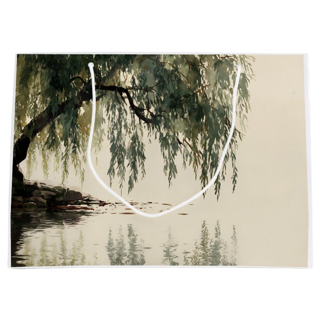 Serene Willow Tree Reflection Nature Art (11) (Framsidan)