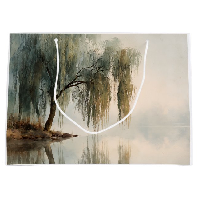 Serene Willow Tree Reflection Nature Art (13) (Framsidan)