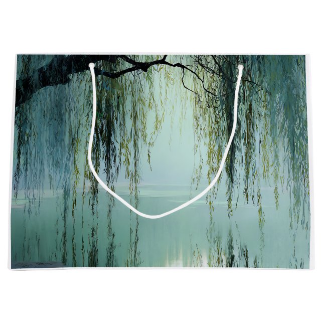 Serene Willow Tree Reflection Nature Art (4) (Framsidan)