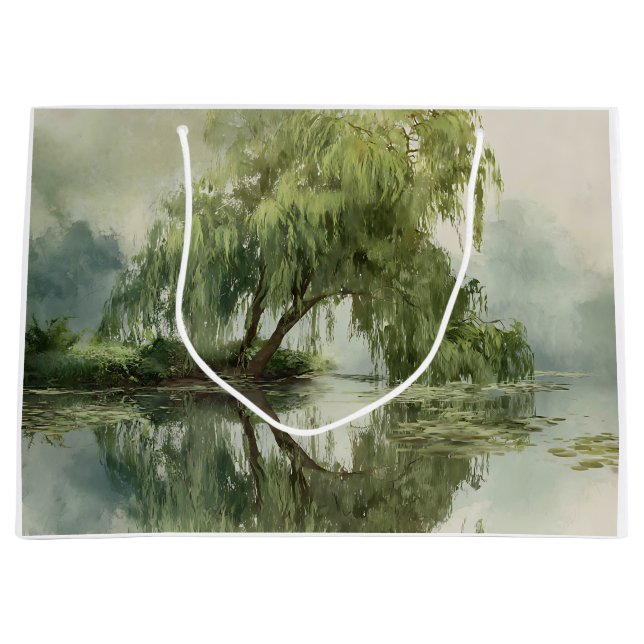 Serene Willow Tree Reflection Nature Art (5) (Framsidan)