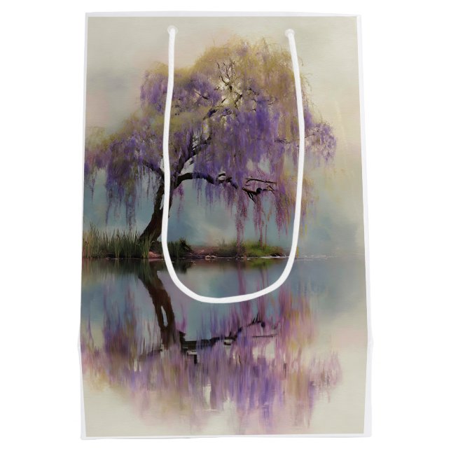 Serene Willow Tree Reflection Nature Art (6) (Baksidan)