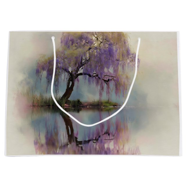 Serene Willow Tree Reflection Nature Art (6) (Framsidan)