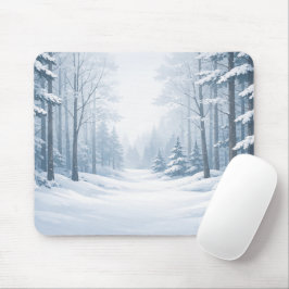 Serene Winter Forest Mouse Pad Musmatta