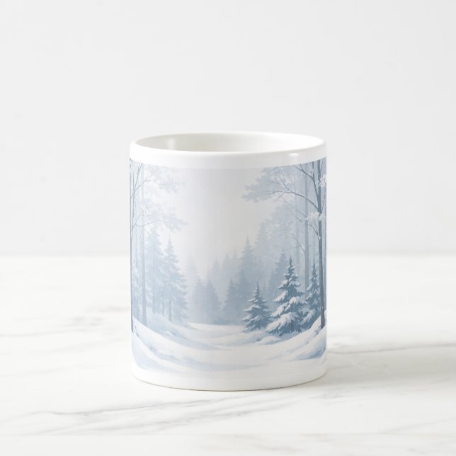 Serene Winter Forest Mug Kaffemugg (Center)