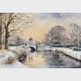Serene Winter Kensington Gardens London Tote Bag Jumbo Tygkasse