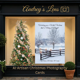 Serene Winter Landscape Snow-draped Trees Julkort