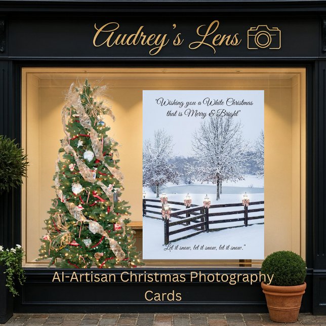 Serene Winter Landscape Snow-draped Trees Julkort (Skapare uppladdad)