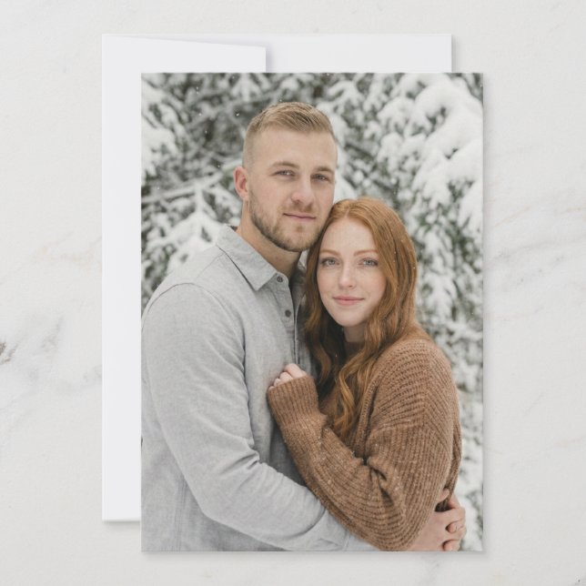 Serene Winter Photo Inbjudningar (Framsida)