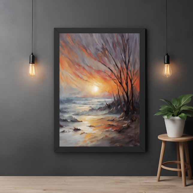 Serene Winter Sunset - Nature Ligcape Art Poster (Skapare uppladdad)