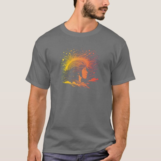 Serene Woman’s Profile. T Shirt (Framsida)