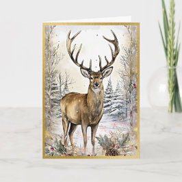 Serene Woodland Elk Elegance Kort