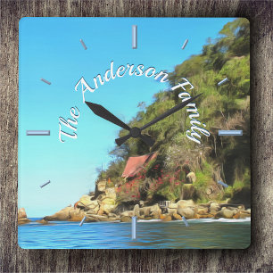 Serene Yelapa Family 0758 Fyrkantig Klocka