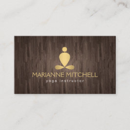 Serene Yoga, Meditation, Zen Wood look Visitkort