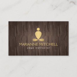 Serene Yoga, Meditation, Zen Wood look Visitkort