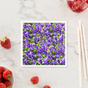 Serenéhavet: Den vackra Lilan Pansy Fält Pappersservett