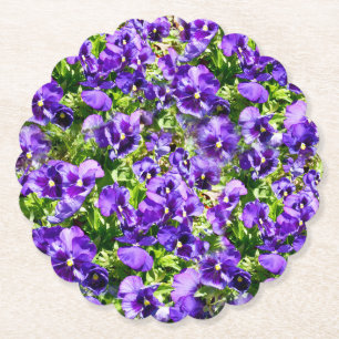 Serenéhavet: Den vackra Lilan Pansy Fält Underlägg Papper