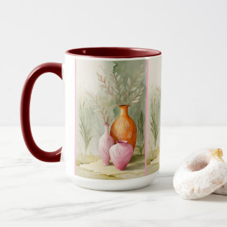 Serenfartyg | Orange och Rosa konst Mugg