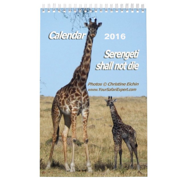 Serengeti dör inte kalendern kalender (Omslag)
