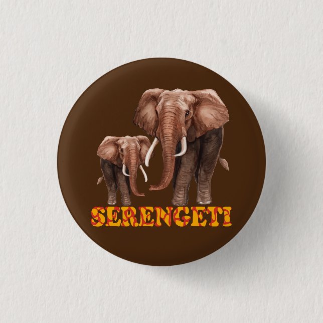 Serengeti Elephant Knapp (Framsida)