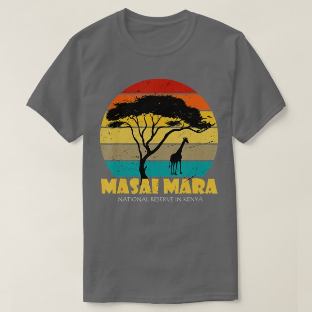 Serengeti Masai Mara Nationell reserv Kenya Safari T Shirt (Design framsida)