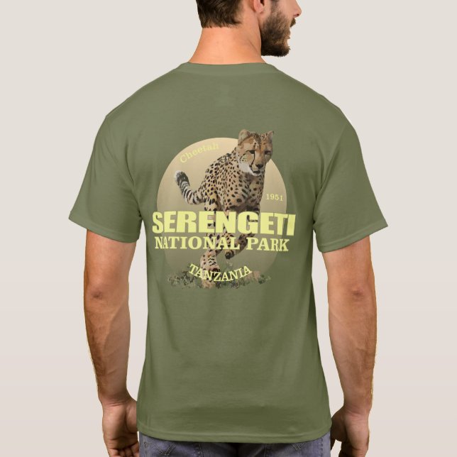 Serengeti National Park (Cheetah) WT T Shirt (Baksida)