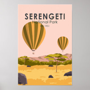 Serengeti National Park Tanzania-Luftballongen Poster