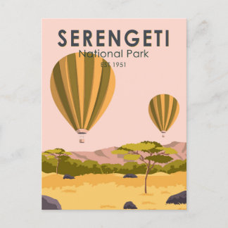 Serengeti National Park Tanzania-Luftballongen Vykort
