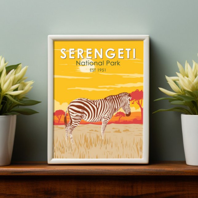Serengeti National Park Zebra Travel Art Vintage Poster (Skapare uppladdad)