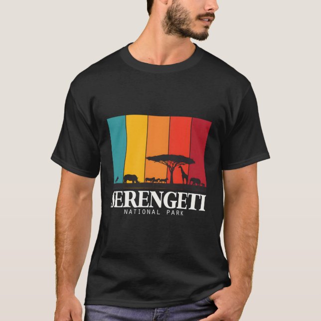Serengeti nationalpark Big Five Safari Afrika T Shirt (Framsida)