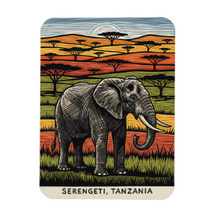 Serengeti nationalpark Tanzania Magnet
