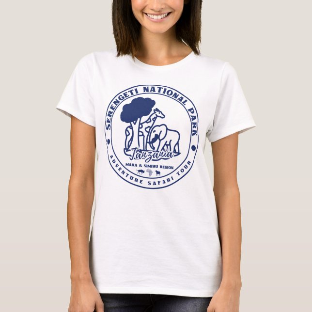 Serengeti nationalpark Tanzania Safari Mara Simiy T Shirt (Framsida)