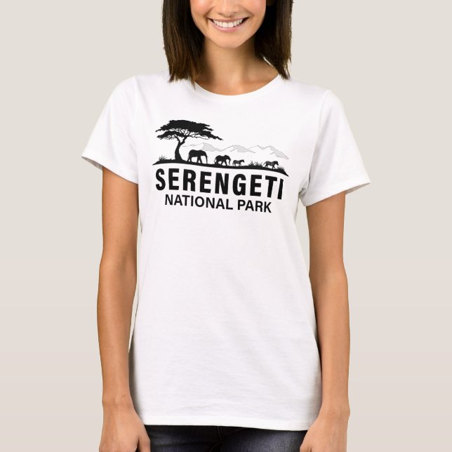 Serengeti nationalpark Tanzania T Shirt (Framsida)