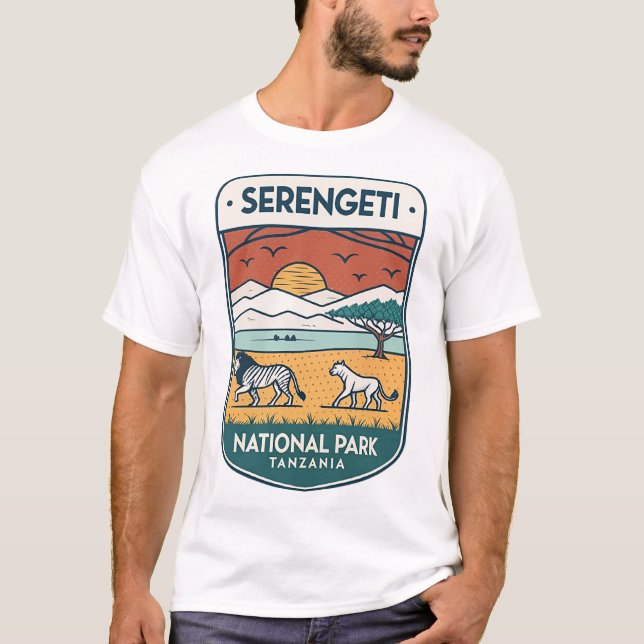 Serengeti nationalpark (Tanzania) T-Shirt (Framsida)
