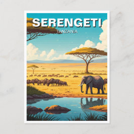 Serengeti nationalpark Tanzania Vykort