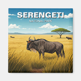 Serengeti nationalpark Tanzania-vykort Magnet