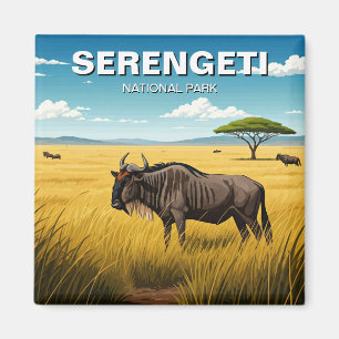 Serengeti nationalpark Tanzania-vykort Magnet
