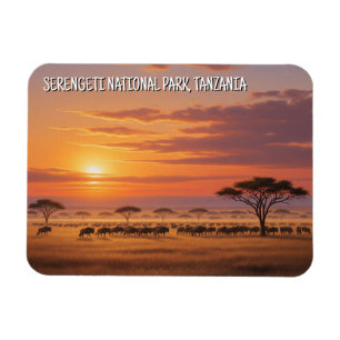 Serengeti nationalpark Tanzania-vykort Magnet